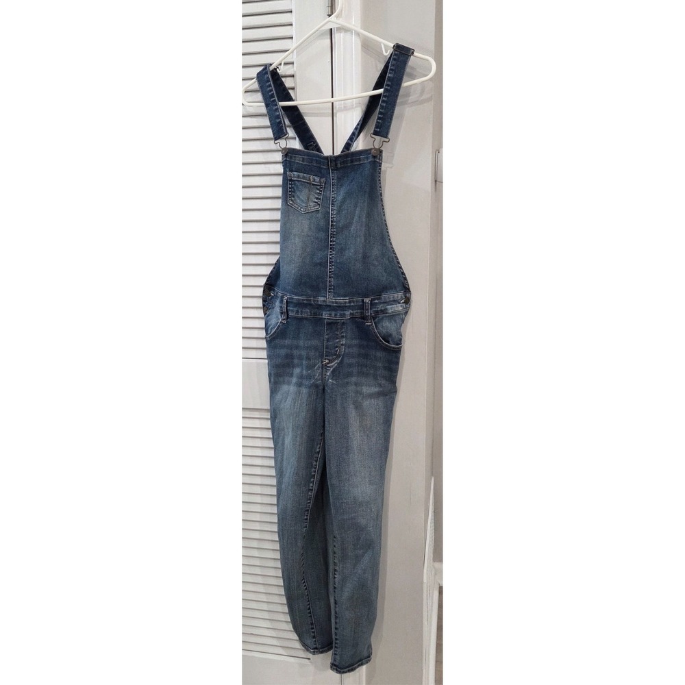 WallFlower Denim Overalls Blue Jean Bib Jumpsuit Womens Large WFN12416M